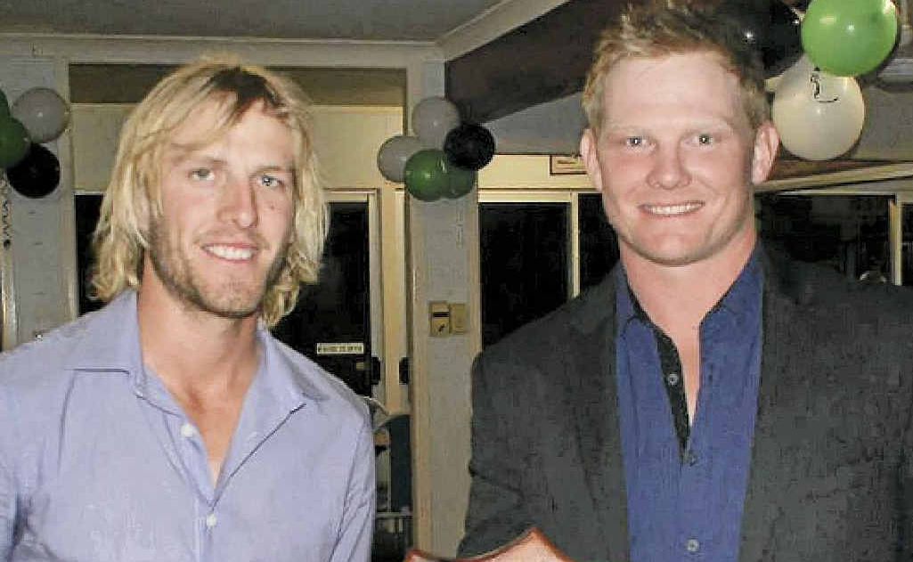 Troy Carlson and Jason Johnston were both named the 2012 Mary Valley Stags players’ player. Troy Carlson and Jason Johnston were both named the 2012 Mary Valley Stags players’ player.
